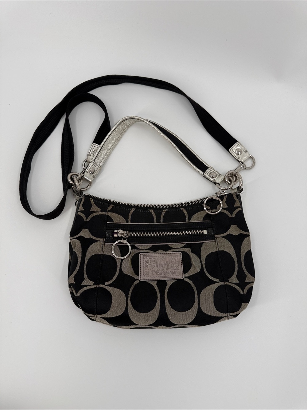 Y2K Coach Bag Vintage Poppy Black and grey Crossbody Bag